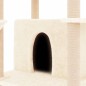 vidaXL Rascador para gatos con postes de sisal crema 166 cm vidaXL Rascador para gatos con postes de sisal crema 166 cm