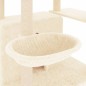 vidaXL Rascador para gatos con postes de sisal crema 166 cm vidaXL Rascador para gatos con postes de sisal crema 166 cm