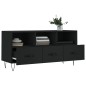 vidaXL Mueble de TV madera de ingeniería negro 102x36x50 cm vidaXL Mueble de TV madera de ingeniería negro 102x36x50 cm