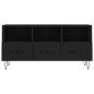 vidaXL Mueble de TV madera de ingeniería negro 102x36x50 cm vidaXL Mueble de TV madera de ingeniería negro 102x36x50 cm