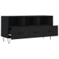 vidaXL Mueble de TV madera de ingeniería negro 102x36x50 cm vidaXL Mueble de TV madera de ingeniería negro 102x36x50 cm