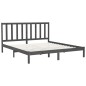vidaXL Estructura de cama de madera maciza de pino gris 200x200 cm vidaXL Estructura de cama de madera maciza de pino gris 200x200 cm