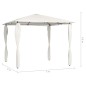 vidaXL Cenador con cubiertas de postes crema 3x3x2,6 m 160 g/m² vidaXL Cenador con cubiertas de postes crema 3x3x2,6 m 160 g/m²