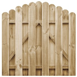 vidaXL Puerta de valla de madera de pino impregnada 100x100 cm