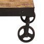 vidaXL Mesa de centro con ruedas madera maciza de mango 100x60x26 cm vidaXL Mesa de centro con ruedas madera maciza de mango 100x60x26 cm