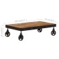 vidaXL Mesa de centro con ruedas madera maciza de mango 100x60x26 cm vidaXL Mesa de centro con ruedas madera maciza de mango 100x60x26 cm