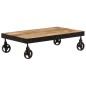 vidaXL Mesa de centro con ruedas madera maciza de mango 100x60x26 cm vidaXL Mesa de centro con ruedas madera maciza de mango 100x60x26 cm