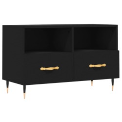vidaXL Mueble para TV madera contrachapada negro 80x36x50 cm