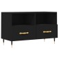 vidaXL Mueble para TV madera contrachapada negro 80x36x50 cm vidaXL Mueble para TV madera contrachapada negro 80x36x50 cm