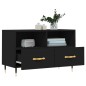 vidaXL Mueble para TV madera contrachapada negro 80x36x50 cm vidaXL Mueble para TV madera contrachapada negro 80x36x50 cm