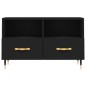 vidaXL Mueble para TV madera contrachapada negro 80x36x50 cm vidaXL Mueble para TV madera contrachapada negro 80x36x50 cm