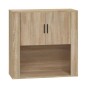vidaXL Armario de pared madera contrachapada roble sonoma 80x33x80 cm vidaXL Armario de pared madera contrachapada roble sonoma 80x33x80 cm