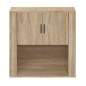 vidaXL Armario de pared madera contrachapada roble sonoma 80x33x80 cm vidaXL Armario de pared madera contrachapada roble sonoma 80x33x80 cm