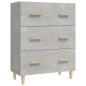 vidaXL Aparador de madera contrachapada gris hormigón 70x34x90 cm vidaXL Aparador de madera contrachapada gris hormigón 70x34x90 cm
