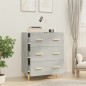 vidaXL Aparador de madera contrachapada gris hormigón 70x34x90 cm vidaXL Aparador de madera contrachapada gris hormigón 70x34x90 cm