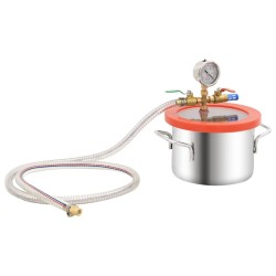vidaXL Cámara de vacío de acero inoxidable 3,7 L