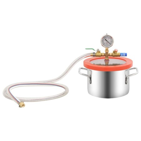 vidaXL Cámara de vacío de acero inoxidable 3,7 L