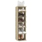 vidaXL Mueble zapatero de ingeniería roble Sonoma 27,5x27x102cm vidaXL Mueble zapatero de ingeniería roble Sonoma 27,5x27x102cm