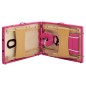 vidaXL Camilla de masaje plegable 2 zonas madera rosa