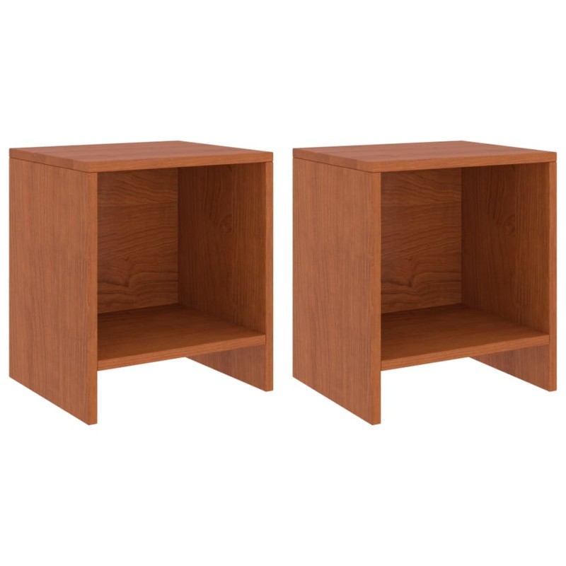 vidaXL Mesitas de noche 2 uds madera de pino marrón miel 35x30x40 cm vidaXL Mesitas de noche 2 uds madera de pino marrón miel 35x30x40 cm