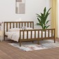 vidaXL Estructura de cama madera maciza marrón miel 200x200 cm