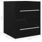 vidaXL Armario para lavabo madera contrachapada negro 41x38,5x48 cm