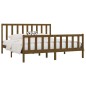 vidaXL Estructura de cama madera maciza marrón miel 200x200 cm