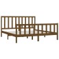 vidaXL Estructura de cama madera maciza marrón miel 200x200 cm
