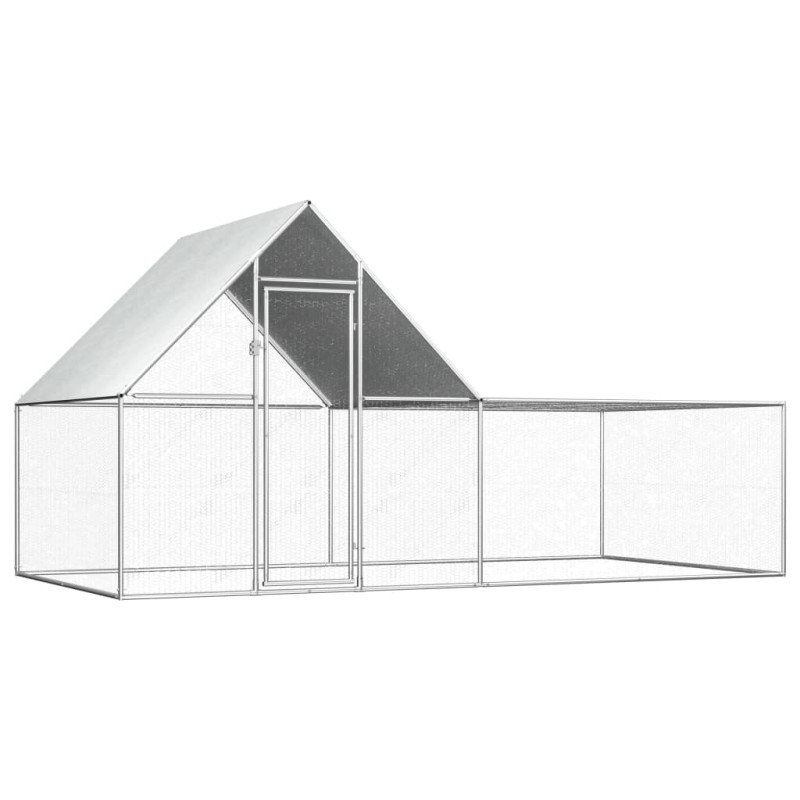 vidaXL Gallinero acero galvanizado 4x2x2 m vidaXL Gallinero acero galvanizado 4x2x2 m