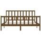 vidaXL Estructura de cama madera maciza marrón miel 200x200 cm