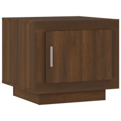vidaXL Mesa de centro madera contrachapada roble marrón 51x50x45 cm