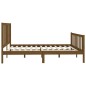 vidaXL Estructura de cama madera maciza marrón miel 200x200 cm