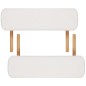 vidaXL Camilla de masaje plegable 3 zonas estructura de madera crema