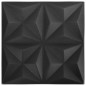 vidaXL Paneles de pared 3D 48 unidades 50x50 cm negro origami 12 m² vidaXL Paneles de pared 3D 48 unidades 50x50 cm negro origami 12 m²