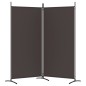 vidaXL Biombo divisor de 2 paneles de tela marrón 175x180 cm vidaXL Biombo divisor de 2 paneles de tela marrón 175x180 cm