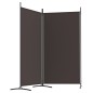 vidaXL Biombo divisor de 2 paneles de tela marrón 175x180 cm vidaXL Biombo divisor de 2 paneles de tela marrón 175x180 cm