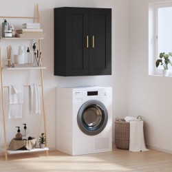 vidaXL Armario de pared madera de ingeniería negro 69,5x34x90 cm
