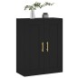 vidaXL Armario de pared madera de ingeniería negro 69,5x34x90 cm vidaXL Armario de pared madera de ingeniería negro 69,5x34x90 cm