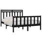 vidaXL Estructura de cama de madera maciza negra 120x200 cm