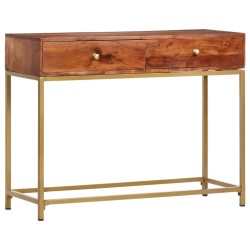vidaXL Mesa consola de madera maciza de acacia 100x35x76 cm