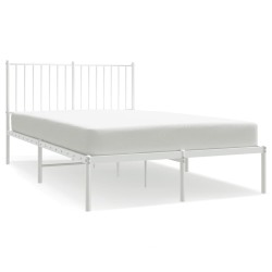 vidaXL Estructura de cama de metal con cabecero blanca 120x190 cm