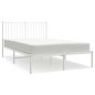 vidaXL Estructura de cama de metal con cabecero blanca 120x190 cm