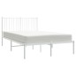 vidaXL Estructura de cama de metal con cabecero blanca 120x190 cm