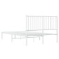 vidaXL Estructura de cama de metal con cabecero blanca 120x190 cm