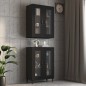 vidaXL Armario de pared colgante negro 69,5x34x90 cm vidaXL Armario de pared colgante negro 69,5x34x90 cm