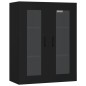 vidaXL Armario de pared colgante negro 69,5x34x90 cm vidaXL Armario de pared colgante negro 69,5x34x90 cm