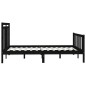 vidaXL Estructura de cama de madera maciza negra 120x200 cm