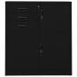 vidaXL Armario de oficina de acero negro 90x40x102 cm