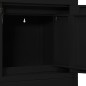 vidaXL Armario de oficina de acero negro 90x40x102 cm