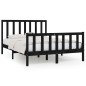 vidaXL Estructura de cama de madera maciza negra 140x200 cm vidaXL Estructura de cama de madera maciza negra 140x200 cm